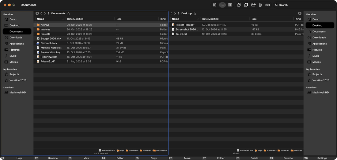 Ins andere Panel kopieren